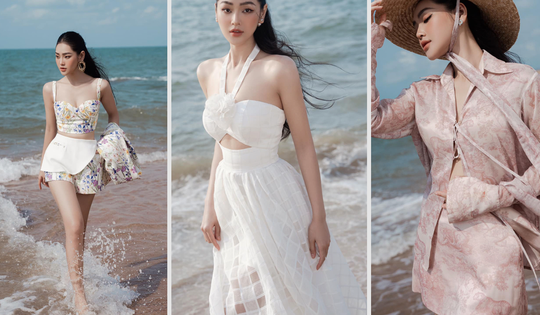 Hiếm hoi diện bikini, 'người tình màn ảnh' mới của Việt Anh diện thế nào khi đi biển?