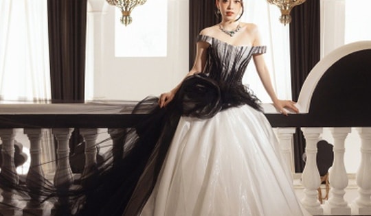 Cận cảnh bộ váy lấy cảm hứng từ thư pháp Việt của Á hậu Phương Nga tại Cannes