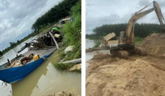 Hai lãnh đạo xã ở Đồng Nai bị bắt vì để xảy ra việc khai thác cát trộm