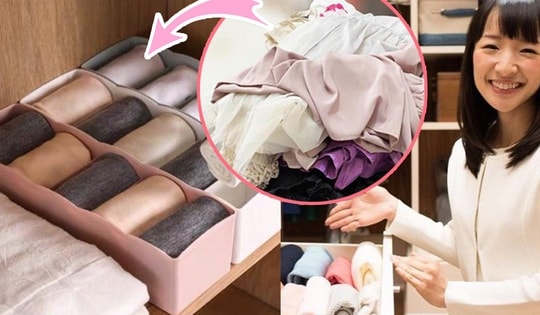 Cùng một chiếc tủ quần áo mà các bà nội trợ Nhật Bản có thể lưu trữ được hơn bạn hàng trăm món đồ