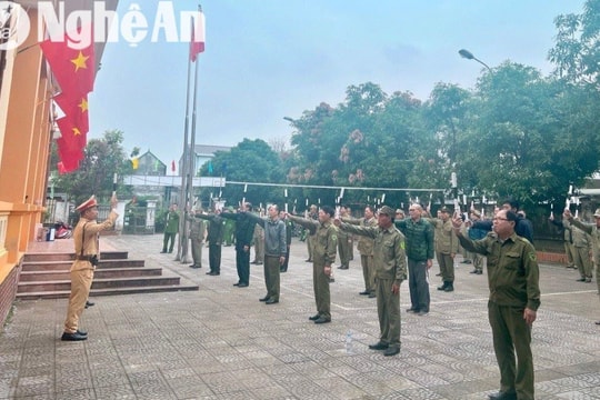 Diễu hành, biểu dương lực lượng tham gia bảo vệ an ninh, trật tự ở cơ sở