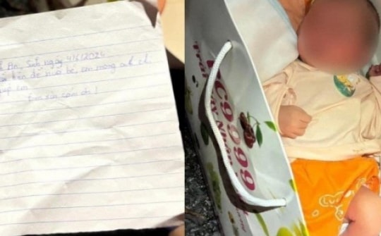 Bé trai sơ sinh bị bỏ rơi trước cổng chùa kèm mảnh giấy "nhờ anh chị nuôi giúp"