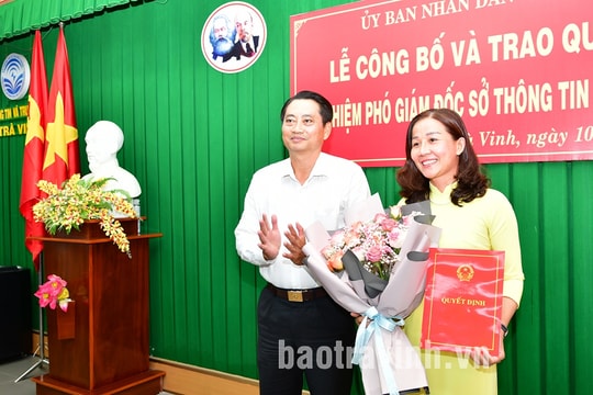 Bổ nhiệm nữ Trưởng phòng Thông tin - Báo chí - Xuất bản giữ chức Phó Giám đốc Sở