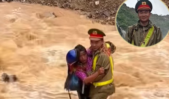 Chân dung thượng úy công an xả thân cứu 3 người khỏi lũ dữ ở Hà Giang