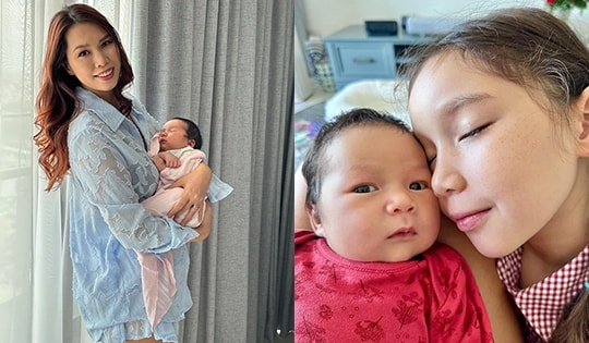 2 con 'lai' Tây nhà siêu mẫu Hà Anh có vẻ ngoài đáng yêu