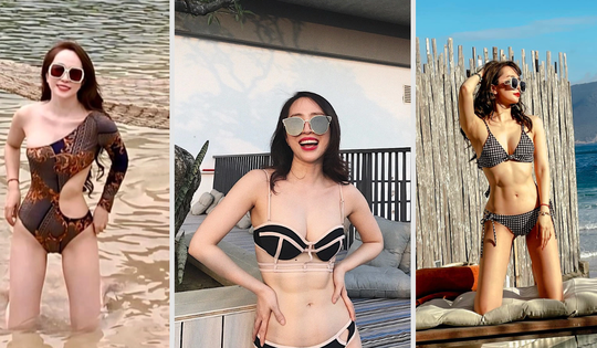 Tình tin đồn của Việt Anh khoe loạt bikini họa tiết độc lạ