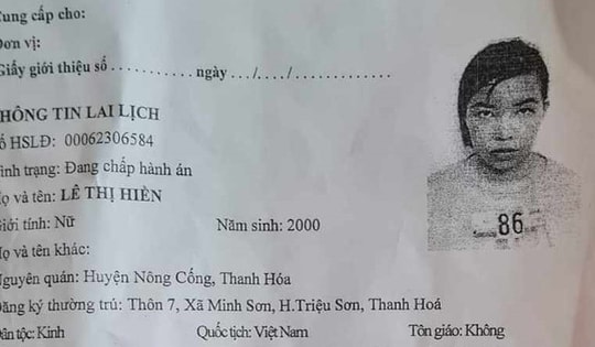 Nữ phạm nhân bị bắt sau ít giờ trốn trại