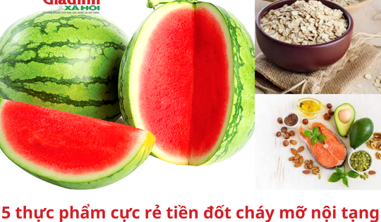 5 thực phẩm cực rẻ tiền đốt cháy mỡ nội tạng