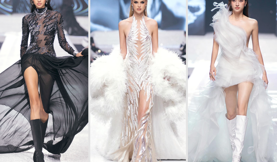 Ý Nhi, Lương Thùy Linh so kè đôi chân 'cực phẩm' với vợ Tây của Bùi Tiến Dũng