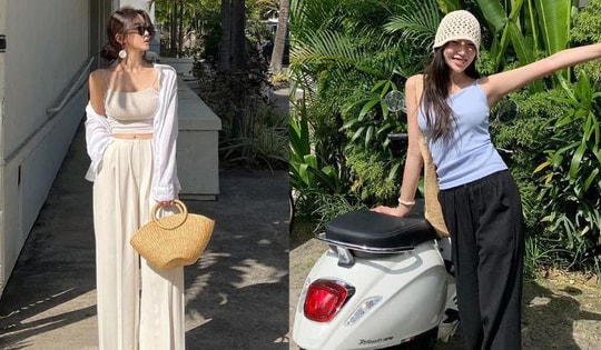 4 cách mặc quần ống rộng nhẹ mát, trẻ trung khi đi du lịch
