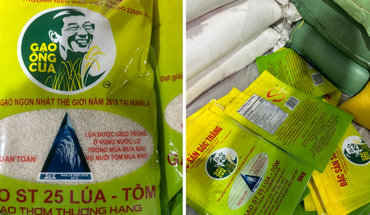 Trên sàn thương mại điện tử Shopee, gạo ST25 giả được rao bán tràn lan