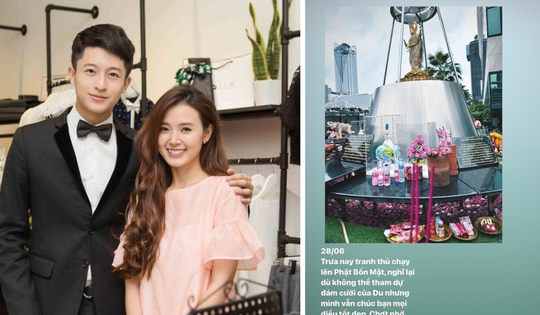 'Tình cũ' thông báo không dự đám cưới của Midu và thiếu gia Minh Đạt
