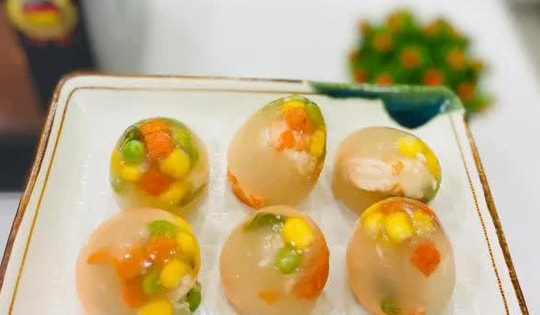 Ấn tượng với món tôm pha lê đẹp mắt