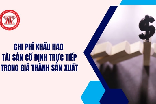Chi phí khấu hao tài sản cố định trực tiếp trong giá thành sản xuất hàng hóa, dịch vụ sản xuất trong nước