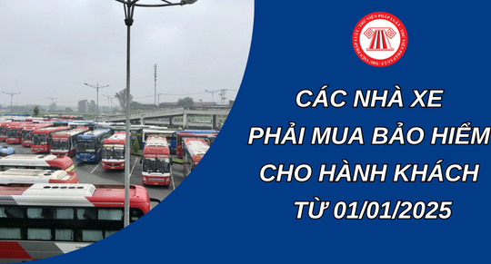 Các nhà xe phải mua bảo hiểm cho hành khách từ ngày 01/01/2025