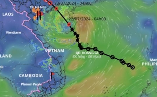 Bão số 2 mạnh lên, áp sát vịnh Bắc Bộ