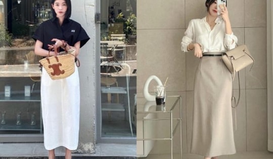10 cách kết hợp áo sơ mi với chân váy thanh lịch, tôn dáng