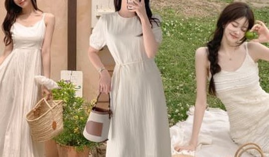 Cách mặc váy trắng sang đẹp ngày hè