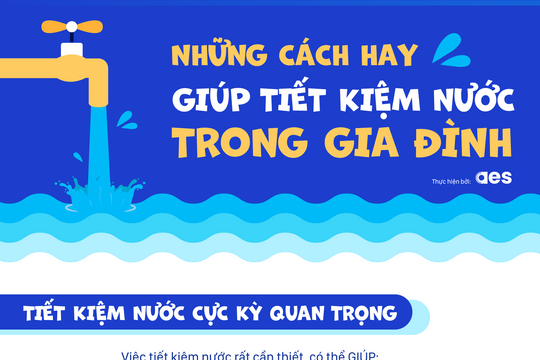 Cách tiết kiệm nước hiệu quả cho hộ gia đình