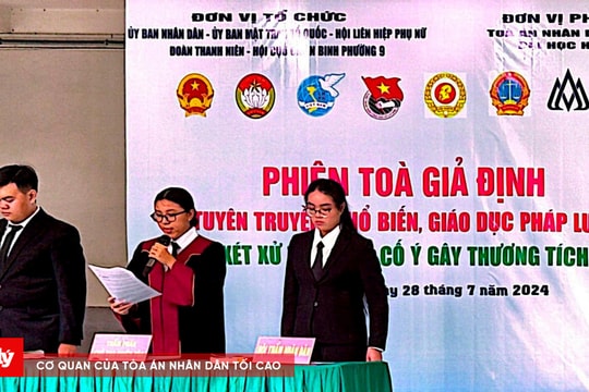 Tuyên truyền pháp luật về bạo lực học đường từ phiên tòa giả định