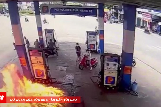 Bắt khẩn cấp đối tượng phóng hỏa đốt cây xăng