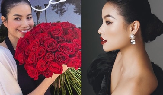 Một bước nhỏ trong lúc trang điểm giúp da Phạm Hương khỏe đẹp trông thấy