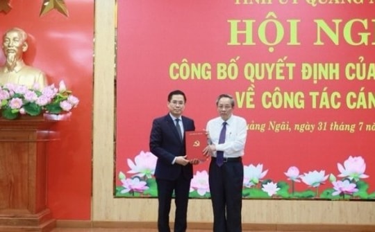 Thứ trưởng Nguyễn Hoàng Giang được giới thiệu để bầu làm Chủ tịch UBND tỉnh Quảng Ngãi