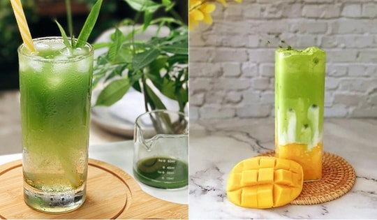 Matcha kết hợp với dừa tươi tạo nên 2 món đồ uống mát lịm mùa hè