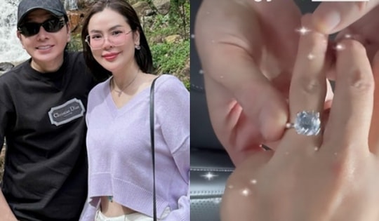NSƯT Vũ Luân cầu hôn Phương Lê bằng nhẫn kim cương cỡ "khủng"?