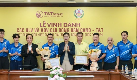 CLB Bóng bàn CAND – T&T nhận thưởng kỷ lục sau thành tích xuất sắc ở các giải quốc gia