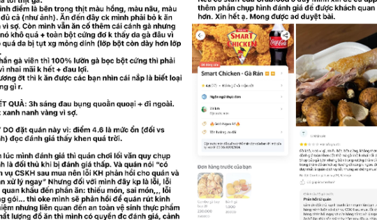 Hà Nội: Phản hồi góp ý về món ăn trên ứng dụng grab đồ ăn, khách hàng bị cho là đối thủ cạnh tranh 'bẩn' của quán