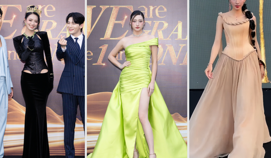 2 nam thần 'Đảo thiên đường' hội ngộ dàn Hoa - Á hậu trên thảm đỏ chung kết Miss Grand Vietnam 2024