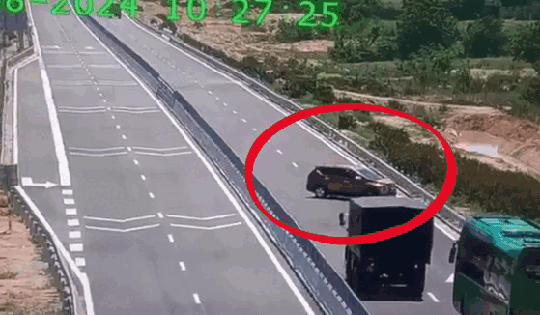 Video: Ngán ngẩm cảnh tài xế không có bằng lái, điều khiển ô tô chạy ngược chiều trên cao tốc