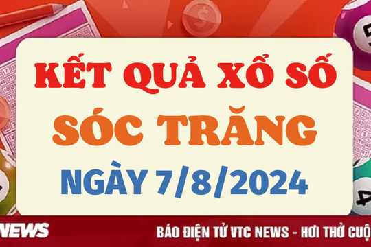 XSST 7/8 - Kết quả xổ số Sóc Trăng hôm nay 7/8/2024 - XSST thứ Tư