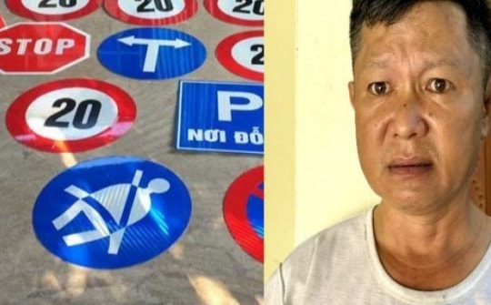 Hạt phó hạt quản lý đường bộ trộm biển báo giao thông