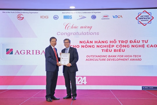 Agribank được vinh danh 3 giải thưởng Ngân hàng Việt Nam tiêu biểu 2024