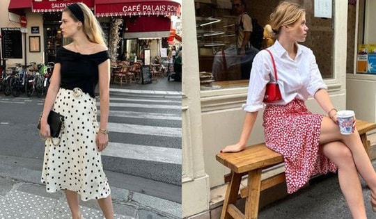 Mặc chân váy dài đẹp xuất sắc như phụ nữ Pháp với 10 cách phối đồ