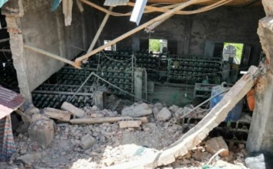 Sập nhà kho ở Ninh Bình, hai người tử vong