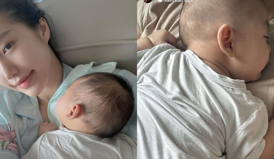 Đoàn Văn Hậu - Doãn Hải My lần đầu khoe cận mặt quý tử