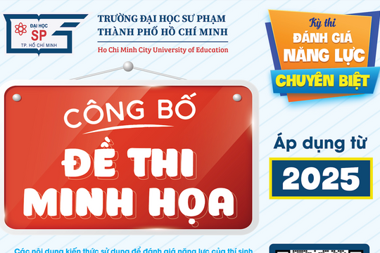 Đề minh họa thi đánh giá năng lực chuyên biệt từ 2025 của Trường Đại học Sư phạm TPHCM