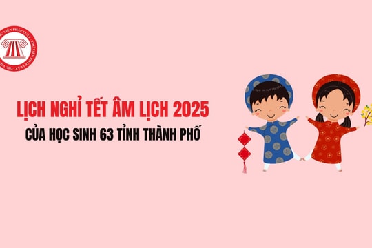 Tổng hợp Lịch nghỉ Tết Âm lịch 2025 (Tết Ất Tỵ) của học sinh 63 tỉnh thành