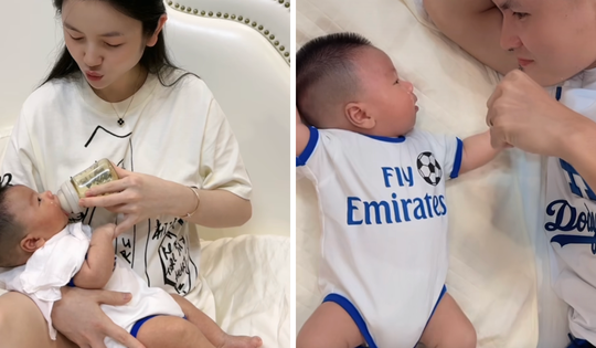 Quang Hải lần đầu khoe cận mặt quý tử