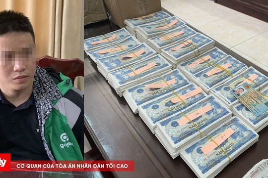 Nam thanh niên vận chuyển tiền giả