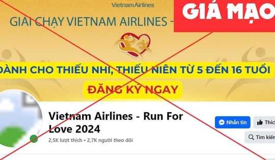 Coi chừng mất tiền vì giải chạy bộ giả mạo Vietnam Airlines