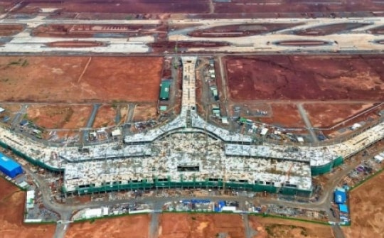 Nhà ga sân bay Long Thành sau một năm xây dựng