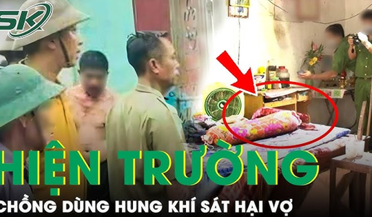 Hiện trường chồng cầm dao sát hại vợ nghi do mâu thuẫn gia đình ở Thanh Oai