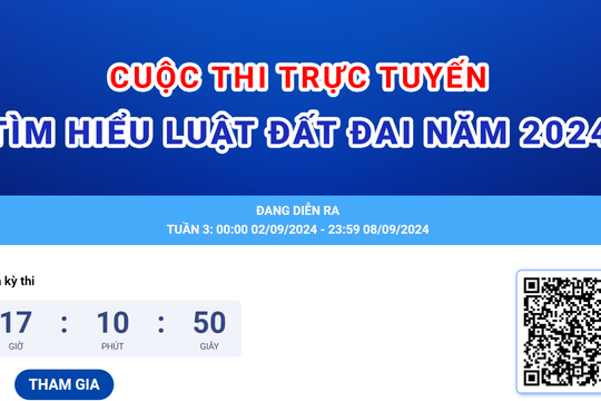 Đáp án tuần 3 Cuộc thi trực tuyến tìm hiểu Luật Đất đai năm 2024
