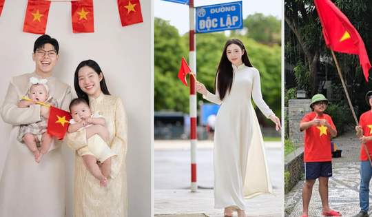 Sao Việt 2/9: 'Con gái' Hồng Diễm, con trai Xuân Bắc hân hoan cờ đỏ sao vàng, Quỳnh Kool gây ấn tượng