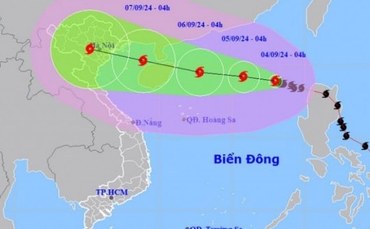 Bão số 3 giật cấp 17 đang di chuyển rất nhanh vào Vịnh Bắc Bộ