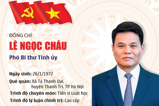 Tiểu sử Thiếu tướng Lê Ngọc Châu tân Phó Bí thư Tỉnh ủy Hải Dương